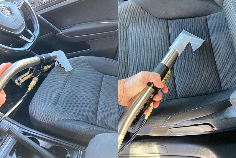 Car seat cleaning with the Henry Wash vacuum cleaner