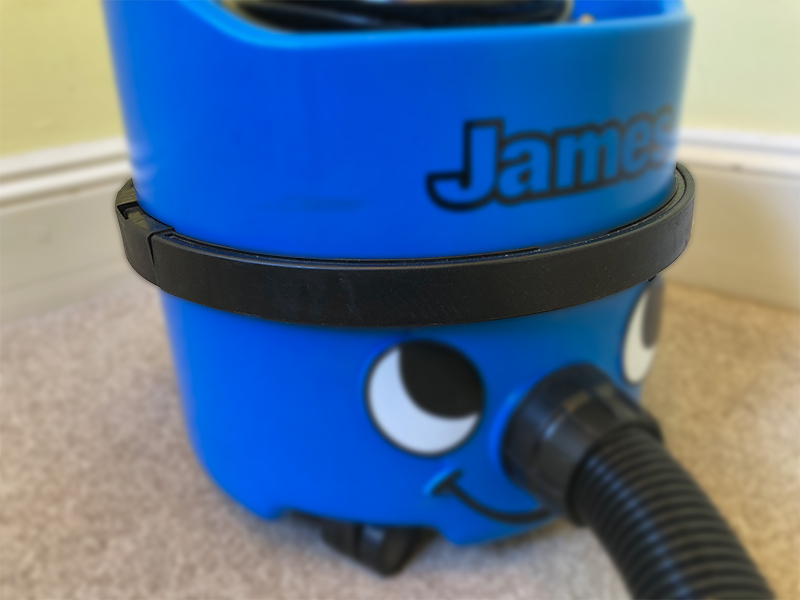 The rubber buffer that runs around the circumference of the James vacuum.